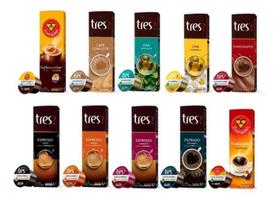 100 Cápsulas Três Corações 10 Sabores Variados Máquina Tres 100 Cápsulas Três Corações 10 Sabores Variados Máquina Tres