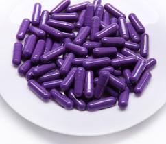 100 Cápsulas Vazias de Gelatina Roxa Nº 0 (500mg)
