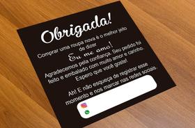 100 - Cartão Agradec. pela compra Obrigada Pronta Entrega