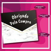 100 Cartão De Agradecimento Pela Compra Loja De Roupa