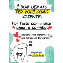 100 Cartões Agradecimento Ao Cliente Tag Flork Meme Modelos