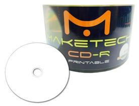 100 cd-r printable maketech 700 mb 80 minutos 52x
