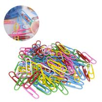100 Clips Colorido Metal Para Papel Cores Sortidas Prendedor de papel Escolar Escritório Papelaria