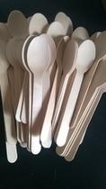 100 Colher Biodegradável de Madeira 16 cm - Doces, sobremesas, sopas e refeições 100 Colher Biodegradável de Madeira 16 cm - Doces, sobremesas, sopas e refeições