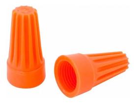 100 Conectores De Torção Emenda Para Fios Cabos - Laranja