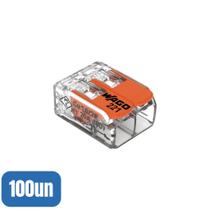 100 Conectores Emenda 2 Polos 221-412 - Wago