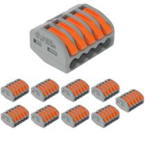 100 Conectores Original Wago C/ Alavanca 5 Entradas Até 4mm 100 Conectores Original Wago C/ Alavanca 5 Entradas Até 4mm