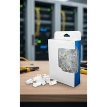 100 Conectores RJ45 Blindados Cat5e Rede Internet
