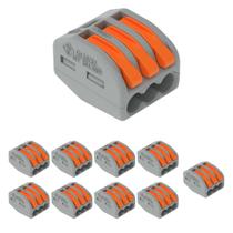 100 Conectores Wago Original C/ Alavanca 3 Entradas Até 4mm 100 Conectores Wago Original C/ Alavanca 3 Entradas Até 4mm