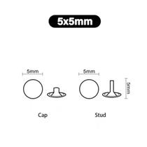 100 Conjuntos De Rebites De Couro Em Latão Com Dupla Ponta Para Roupas, Bolsas, Sapatos E Cintos