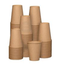 100 copo de papel Kraft Biodegradável 210 ml para café - Quente e Frio
