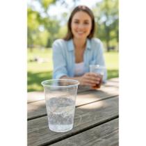100 Copos Descartáveis 300ml Transparentes Para Água e Chopp