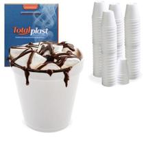 100 Copos Isopor Branco Descartável Térmico Açai Café 120ml - ULTRA/TOTALPLAST 100 Copos Isopor Branco Descartável Térmico Açai Café 120ml - ULTRA/TOTALPLAST