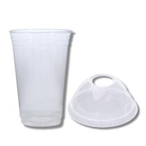 100 Copos Kopus 275ml 100 Tampas Bolha com Furo Cód. 166 para Copos 275ml e 300ml Prático e Resistente