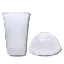 100 Copos Kopus 275ml 100 Tampas Bolha sem Furo Cód. 0167 para Copos 275ml e 330ml