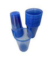 100 Copos Neon Azul Festa Balada Descartável 300 Ml