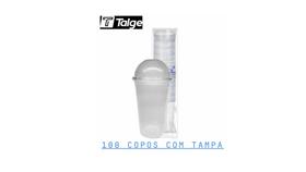 100 Copos Pet + Tampa Bolha c/ Furo 590ml BPA Free 100 Copos Pet + Tampa Bolha c/ Furo 590ml BPA Free