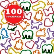 100 Cortador Forminha de Massinha Molde Sortidos