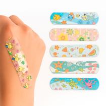 100 Curativos Infantis Criança Tipo Bandaid Adesivo Cartoon Impermeável