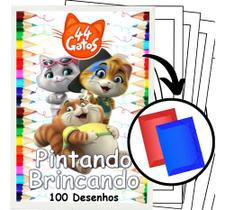 100 Desenhos 44 Gatos Para Colorir E Pintar 50 Folhas Avulsas A4! 2 Desenhos Por Folha!