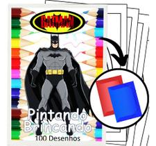 100 Desenhos Batman Para Colorir E Pintar - 50 Folhas Avulsas A4! 2 Desenhos Por Folha!