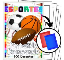 100 Desenhos De Esportes Para Colorir E Pintar 50 Folhas Avulsas A4! 2 Desenhos Por Folha!