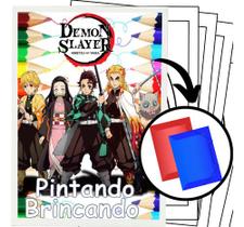 100 Desenhos Demon Slayer Para Colorir E Pintar 100 Folhas Avulsas A4! 1 Desenho Por Folha!