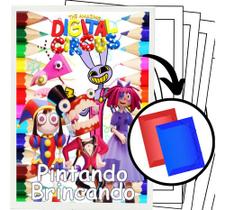 100 Desenhos Digital Circus Para Colorir E Pintar 100 Folhas Avulsas A4! 1 Desenho Por Folha!