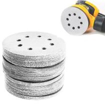100 Disco De Lixa Branco 8 Furos 125mm Grão 320