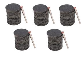 100 Discos De Corte Reforçado Fibra 32mm Dremel Retifica + 5 hastes