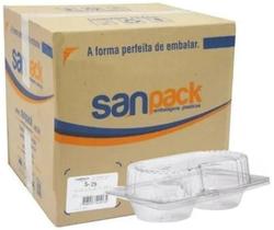 100 Embalagem Pet 2 Doce Cupcake Retangular Sanpack S-29C