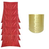 100 Embalagens Vermelhas Hortifruti Cebola + 1 Fitilho 2400m Ouro 100 Embalagens Vermelhas Hortifruti Cebola + 1 Fitilho 2400m Ouro