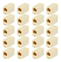 100 Emenda Conector P/rj45 Fêmeaxfêmea Cabo Rede Em45m