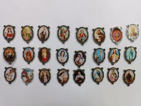 100 entremeios variados Santo Católico peças para montagem de seu terço - Sagrada Família