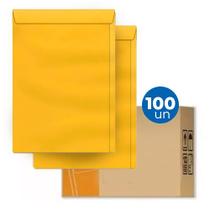 100 Envelope A4 Amarelo Ouro 242mm X 336mm Para Guardar Documentos