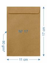 100 Envelope Papel 11x17cm