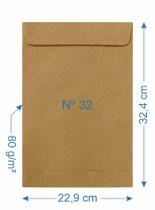 100 Envelope Papel 22,9x32,4cm