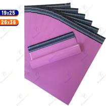 100 Envelope Segurança COEX Rosa Pink Sedex Saco Envio Inviolável Correio E-Commerce 19x25 26x36