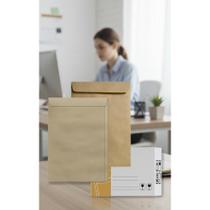 100 Envelopes A4 Kraft Pardo 22,9x32,4cm - 80gr Resistentes