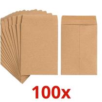 100 Envelopes A5 Saco Kraft Pardo Metade do A4 16x22mm 80g - Foroni
