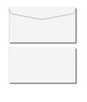 100 Envelopes Carta Oficio 114x229mm Branco Liso 63g - Scrity