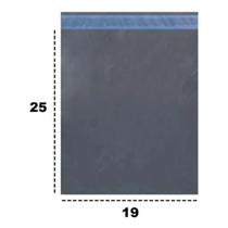 100 Envelopes Plásticos Segurança 19x25 para ecommerce Correios Cinza