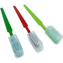 100 Escova Dental Adulto Macia Com Protetor De Cerdas - Kit - Medfio