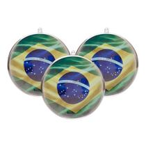 100 Esferas Acrílica 6cm Brasil Enfeite Temático Lembrança 100 Esferas Acrílica 6cm Brasil Enfeite Temático Lembrança