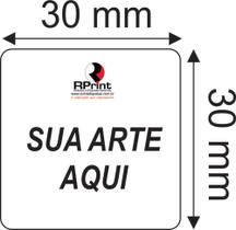 100 Etiqueta Adesivo Rótulo em Bopp Personalizado 3x3 cm - RPrint Etiquetas