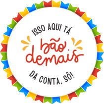 100 Etiquetas Adesivas Redondo 5cm - Festa Junina