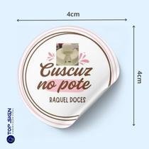 100 etiquetas CUSCUZ em vinil a prova d'água 4x4cm 100 etiquetas CUSCUZ em vinil a prova d'água 4x4cm