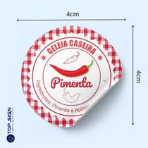 100 etiquetas GELEIA CASEIRA PIMENTA em vinil a prova d'água 4x4cm 100 etiquetas GELEIA CASEIRA PIMENTA em vinil a prova d'água 4x4cm