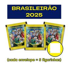 100 Figurinhas Brasileirão 2025 Panini Campeonato Brasileiro, 20 Envelopes Novo e Lacrado