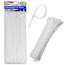 100 Fita Herman 4.8x300mm Cinta Plástica Abraçadeiras de Nylon
